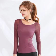 О-образный вырез, Современный бальный марлевый длинный рукав, сексуальная одежда для латинских танцев, Топ для женщин/женщин, костюм, одежда для выступлений MD9236