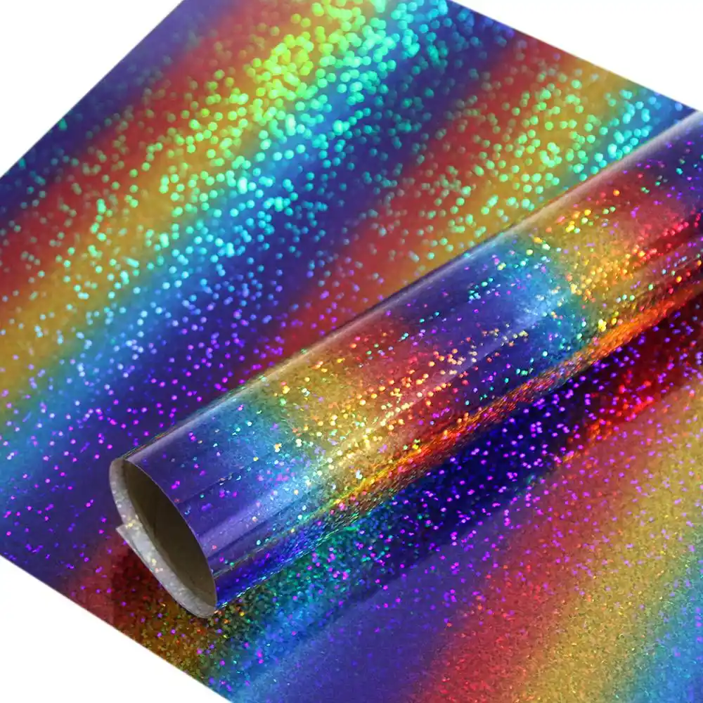 2pcs A4 Holographic Rainbow Heat Transfer Vinyl Iron On Vinyl Htv