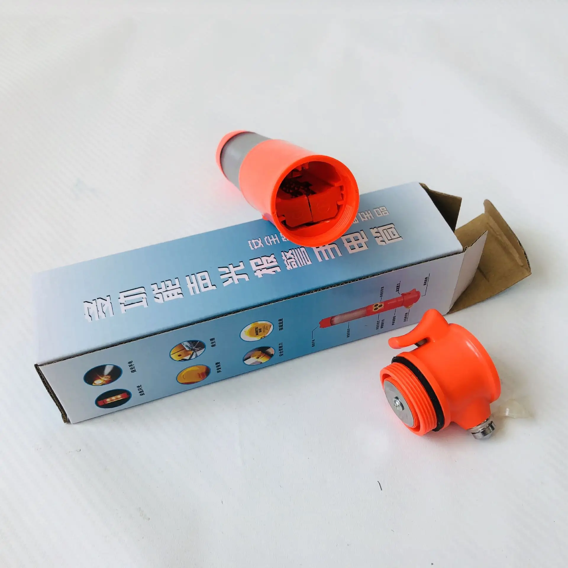Multi-functional Sound And Light Alarm Hammer Flashlight Car Escape Broken Window Safety Hammer Maker Firefighting Flashlight Si