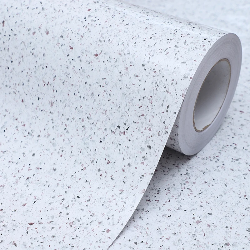 PVC Bathroom Tile Wall Stickers Waterproof Self-Adhesive Terrazzo Wallpaper Desktop Sink Counter Bar Stove Kitchen Oilproof Film