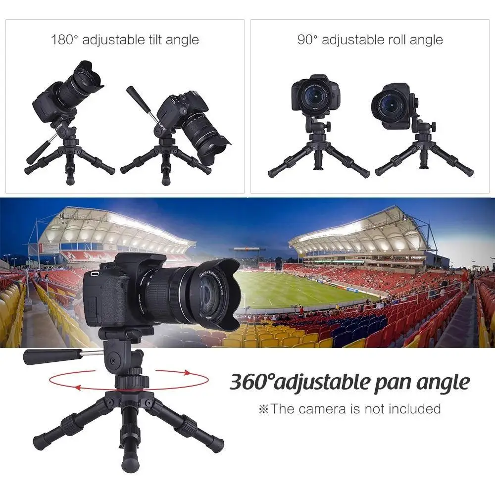 

Portable Lightweight Folding Built-in Bubble Level Tabletop Mini Tripod For DSLR Cannon Sony camera Monopod Camera Holder