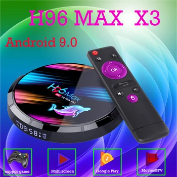 

H96 Max X3 Amlogic S905X3 Android smart TV BOX 4gb 128GB 2.4G/5G wifi 8K @24fps Netflix YouTube USB3.0 h96 max tv Set Top Box