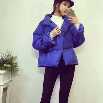

Women Coat Solid Color Flare Sleeves Ruffled Winter Coats for Women Korean Style Stand Collar Long-sleeved Women Short Coats new
