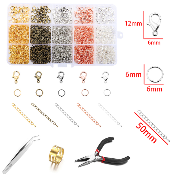 Accessories Jewelry Findings Set Jewelry Making Tools Lobster Clasp Open Jump Rings For DIY Jewelry Making Supplies Kits