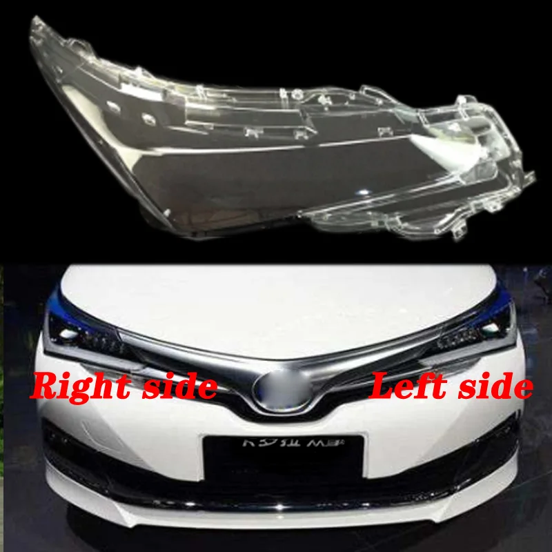 Для toyota corolla двойной двигатель передние фары стеклянный абажур оболочки крышка лампы прозрачная маска Защитная крышка