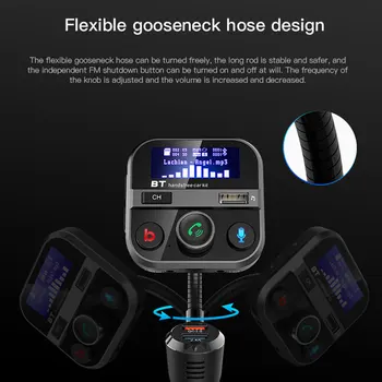 

Car Mp3 Sound Effect Enhancer Bluetooth Player DC12-24V 3 USB Charging One-key Subwoofer QC3.0