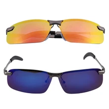 2 шт Мужские Модные поляризованные солнцезащитные очки для вождения с антибликовым покрытием для спорта на открытом воздухе УФ-очки-Ледяной Синий и красный