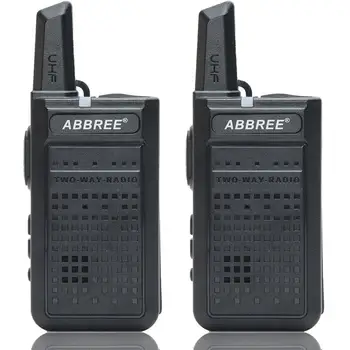 

2pcs ABBREE AR-A2 Mini Walkie Talkie Radio Station Ultra-thin VOX USB Charge Two Way Radio Portable
