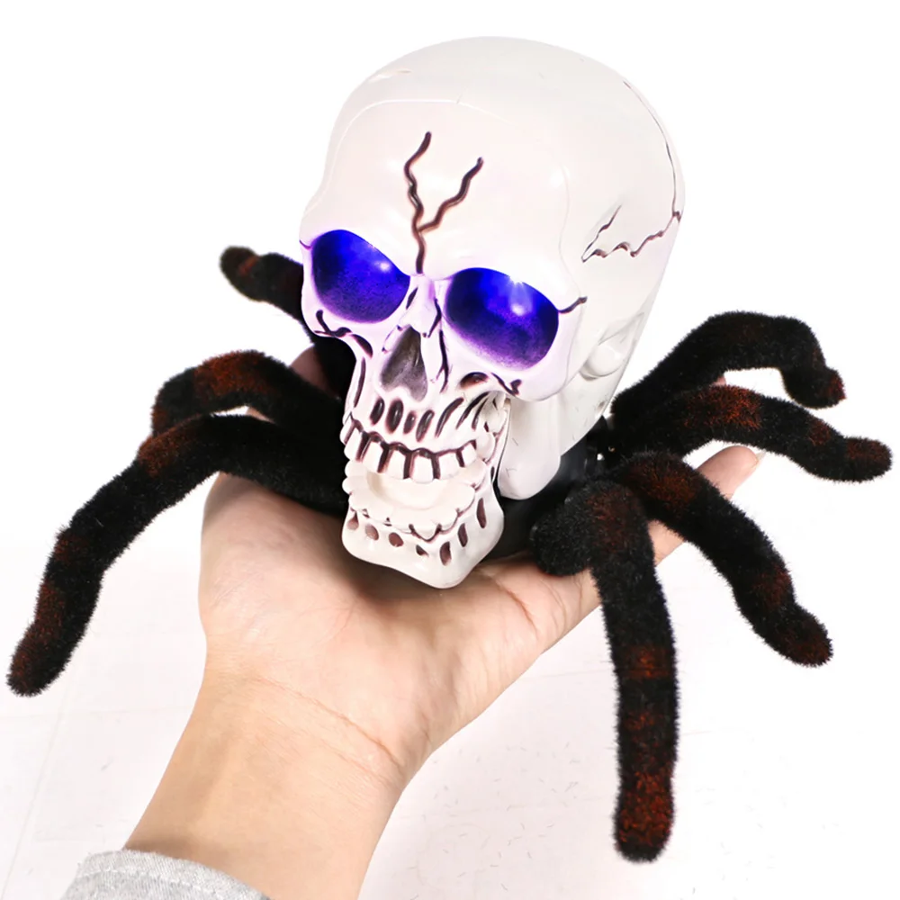 

Realistic Remote Control Skeleton Tarantula Spider Light Trick Terrifying Toy RC Animals Halloween Horror Toys