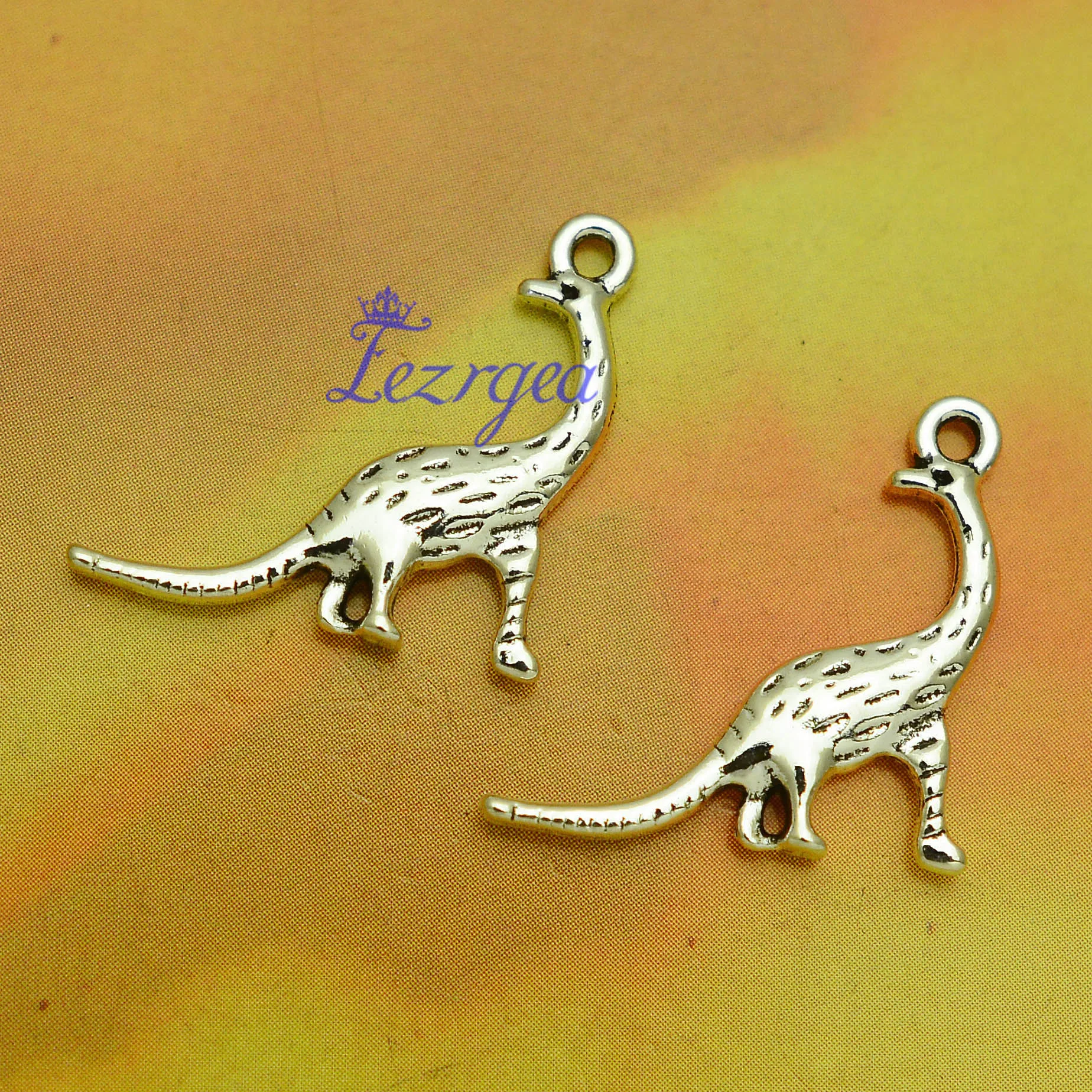 20pcs/lot 28x16mm, Antique silver plated Dinosaur charms,DIY supplies