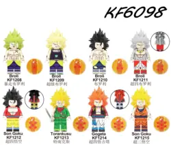 Одиночная продажа строительные блоки Dragon Ball серия кирпич Broli Son Goku Torankusu Gogeta фигурки для детской коллекции игрушки KF6098