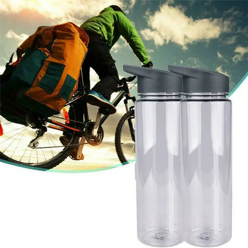 750ml Sport Bottle Drink Cup Straw Cup Plastic Leakproof Portable for Outdoor Camping Home School Office