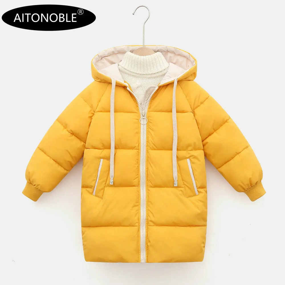 NEW ARRIVAL Aitonoble New Kids Down Jacket Parkas Children Down Coats and Parkas Coat with Guitar Bag