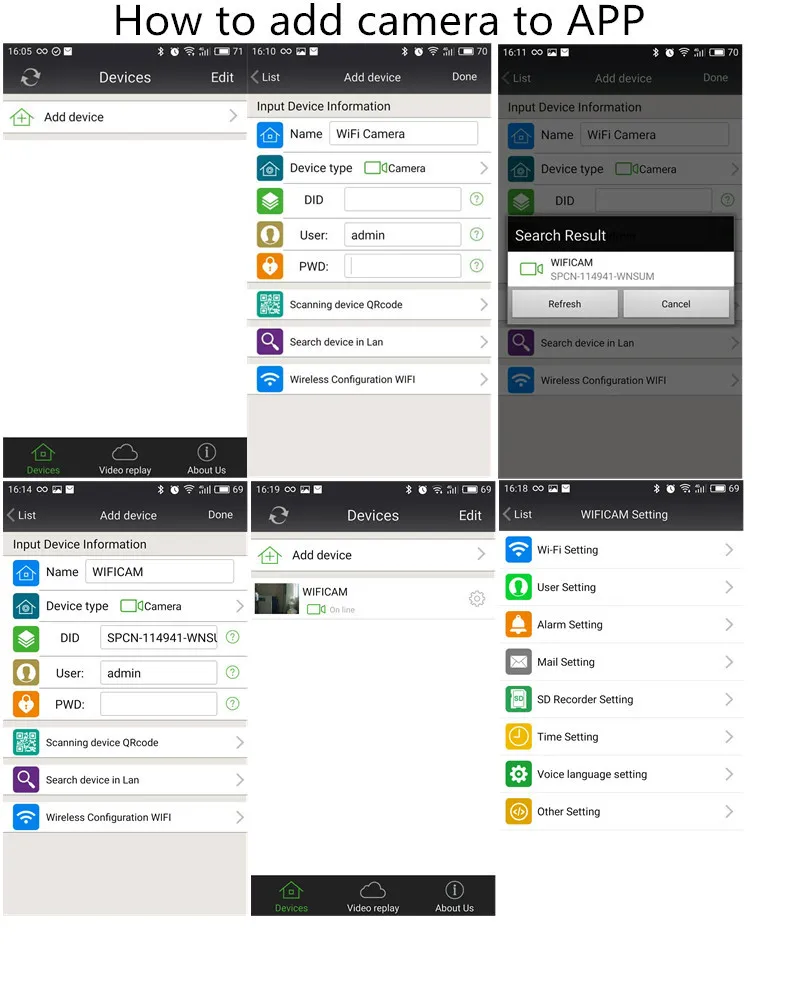 105Wireless Video Color Baby Camera Monitor Nanny Temperature Lullaby 2 Way Audio IR Night Vision Security Temperature Camera
