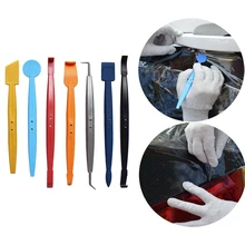 

7x Car Wrap Squeegee Set Car Stickers Film Install Stick Magnetic Squeegee Set Car Tool Vinyl Wrap Tools Scraper Car Accessories