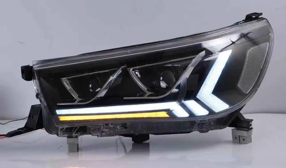 Новый дизайн LED для 2015 2019 toyota hilux revo и rocco пикап СВЕТОДИОДНАЯ головная лампа или HID