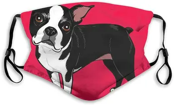 

Dust Mask Boston Terrier Dog Face Custom Reusable Half Buff Face Mask Funny Cute Balaclava Bandana Cloth Warmer
