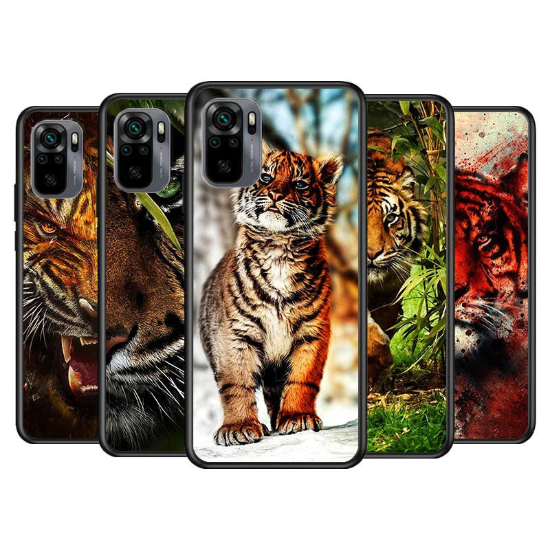 Cool Animal Powerful Tiger For Xiaomi Redmi Note 10S 10 9T 9S 9 8T 8 7S 7 6 5A 5 4X 4 Pro Max 5G Phone Case | Мобильные телефоны и