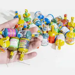Jouet pour enfants, petit ruban de craquelins, en forme de Champagne, pour anniversaire, ficelle de traction, feux d'artifice d'ambiance de vacances 