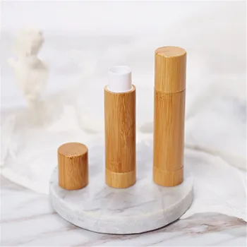 

1pc 5g Bamboo Empty Lip Gross Container Lipstick Tube DIY Container Lip Balm Tubes Bamboo Lipstick Tube T0605