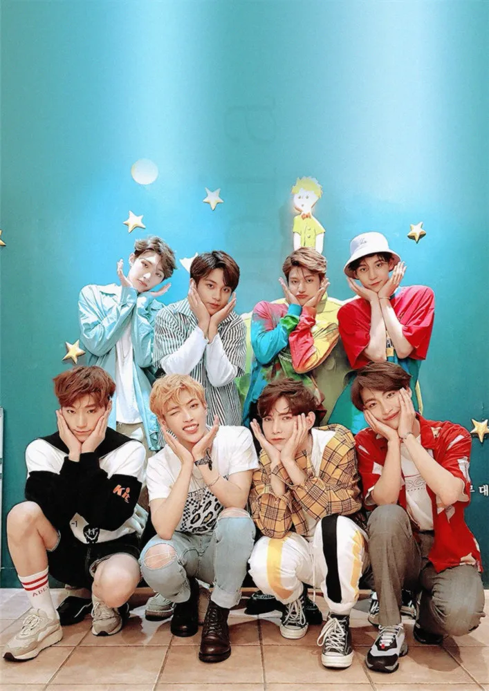 Ateez музыкальной группы Плакаты Wall Art Печать глянцевая бумаги Спальня украшения дома арт марки