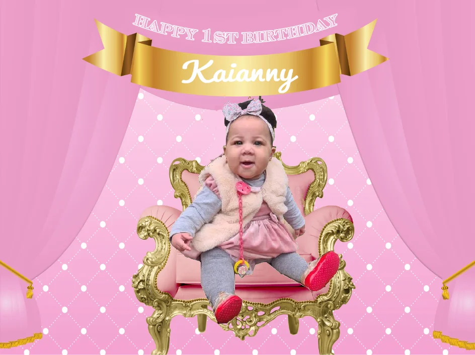 По индивидуальному заказу Цвет розовый Занавески с принцессой Baby Shower фоны
