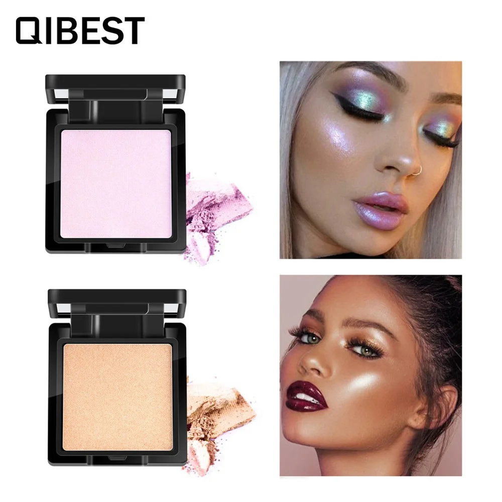 Qibest 7 цветов Powder пудра палитра для макияжа Bronzer Iluminador лицо светящийся хайлайтер контурная пудра для макияжа