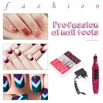 

1Set Professional Electric Nail Drill Machine Kit Manicure Machine Nail Art Pen Pedicure Nail File Nail Art Tools Kit