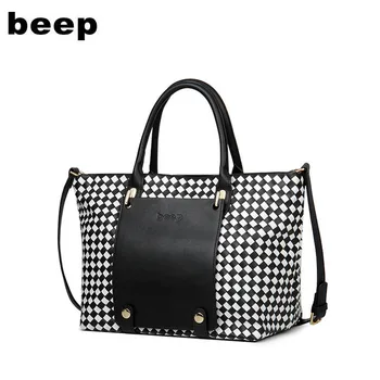 

Beep Women leather handbags fashion cowhide bag luxury handbags women bags designer bags famous brand women bags 2020 new tote