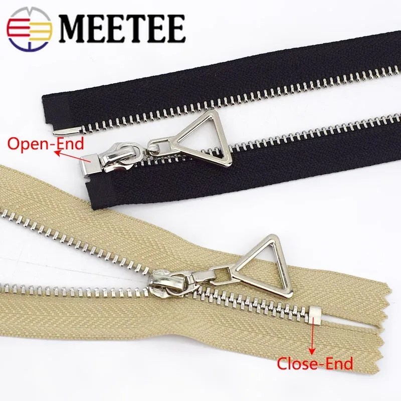 Meetee 5 шт. 20 Вт, 30 см с закрытым концом; большие размеры 40-70 см с открытым концом 3# металлическая молния Сделай Сам серебряное покрытие зуба декор застежкой-молнией швейной Материал ZA087