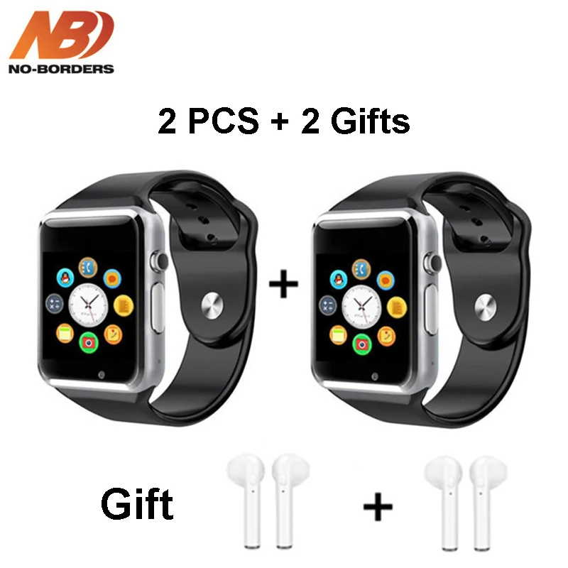 Drop Shipping 2 PCS A1 WristWatch Bluetooth Smart Watch Pedometer With SIM Camera Smartwatch for Android PK DZ09 watches