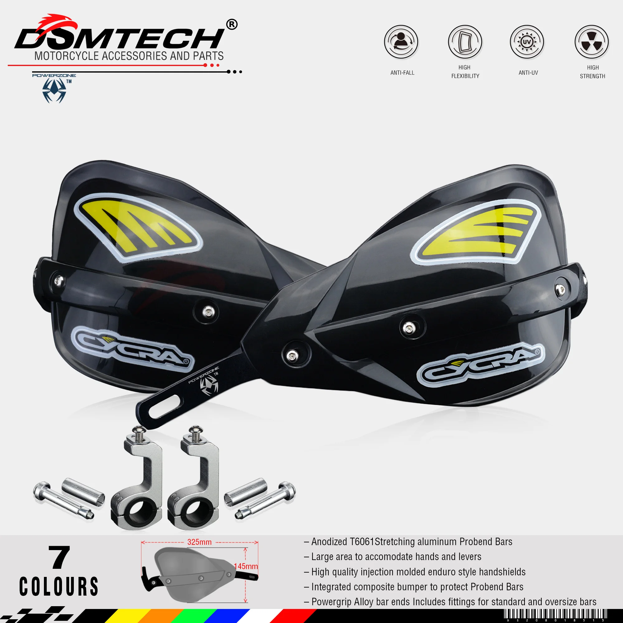 

DSMTECH Probend Handguards For KTM ADV EXC Enduro Husqvarna TE CRF WRF DRZ KLX Motorcycle Dirt Bike ATV black probend bars