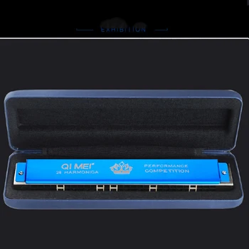 

Silver Harmonica 28 Hole Key C Mouth Organ for Blues Rock Jazz Folk Harmonicas New Arrival Dropshipping