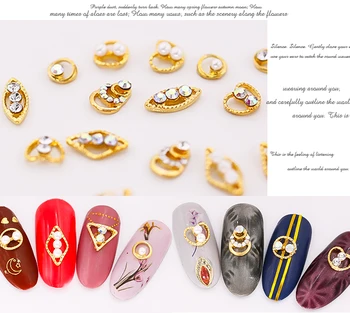 

100 Pcs/Set Hollow Alloy Rhinestone Nail Art Rhinestone 3D Nail Art Luxury Jewelry Accessories Crystal CZ Gemstone Manicure klkl