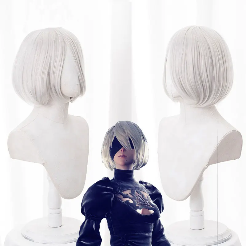 Фото Парик для косплея YoRHa No.2 Тип B 2BYoRH 2A 9S 2B, парик для косплея, парик для костюма NieR:Automata, парики для игр, костюмы, волосы, новинка 2020 №2