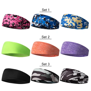 

TOMSHOO 3 PCS Headbands Sweatbands Women Men Head Bands for Sports Workout Exercise Cycling Hiking Tennis Basketball