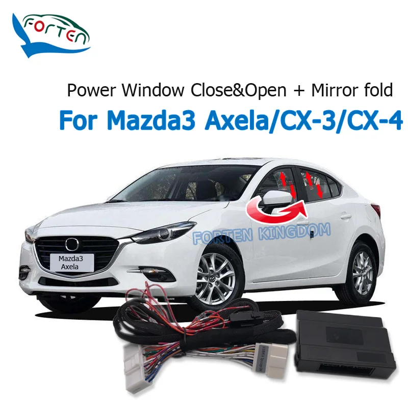 Forten Kingdom Car Auto Window Closer Close Open Side Mirror fold unfold Kit For Mazda 3 Axela CX-4 CX-3 Mazda