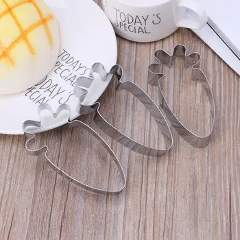 

Easter Carrot Stainless Steel Cookie Cutter Biscuit Pastry Cake Decor Baking Fondant DIY Mold Tools