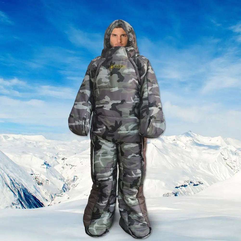 Sleeping Bag With Sleeves Adult Sleeping Bag With Feet Legs Arms Outdoor Camping Sleeping Accessories