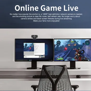 

Full HD 1080P Web Cam Desktop PC Video Calling Webcam Camera With Microphone Mic Optical 6-layer Lens HD Video Online Camera