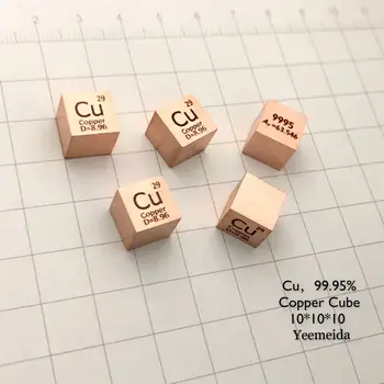 

10mm Cu≥99.95% Copper Cu Cube Periodic Table Of Elements Cube Hand Made Science Educational DIY Crafts Display