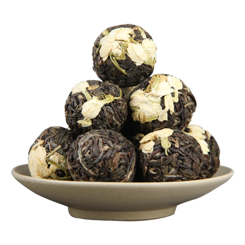 

Handmade Puer Jasmine Tea Dragon Ball Entirely Handmade Pu'er Tuo Tea Tea Trees Pure Material Raw Tea 500g