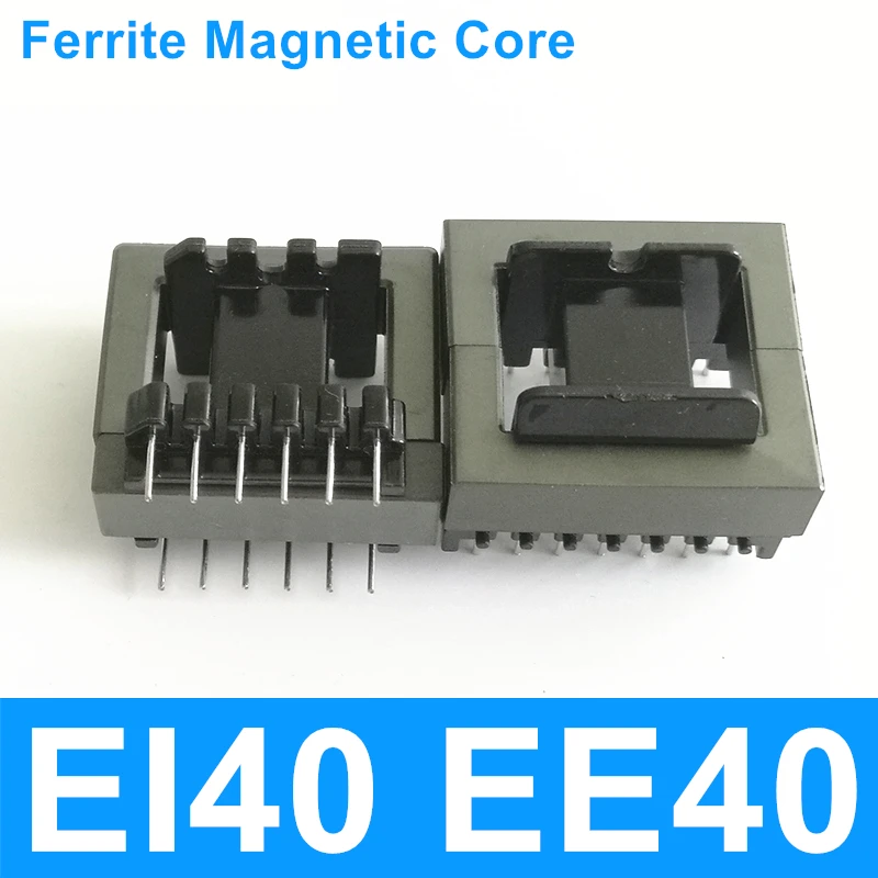 

EE40 EI40 Ferrite Core PC40 With 6+6 7+7 Bakelite Skeleton Transformer Vertical/ Horizontal Skeleton Manganese Zinc Ferrite Core