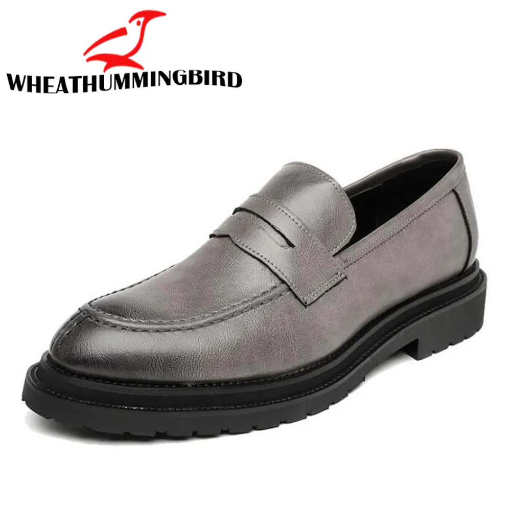 Big Size New Fashion Men Black Business Formal Dress Shoes loafers Men Wedding Shoes Leather Oxfords Pointed Toe Shoes A21-49Z