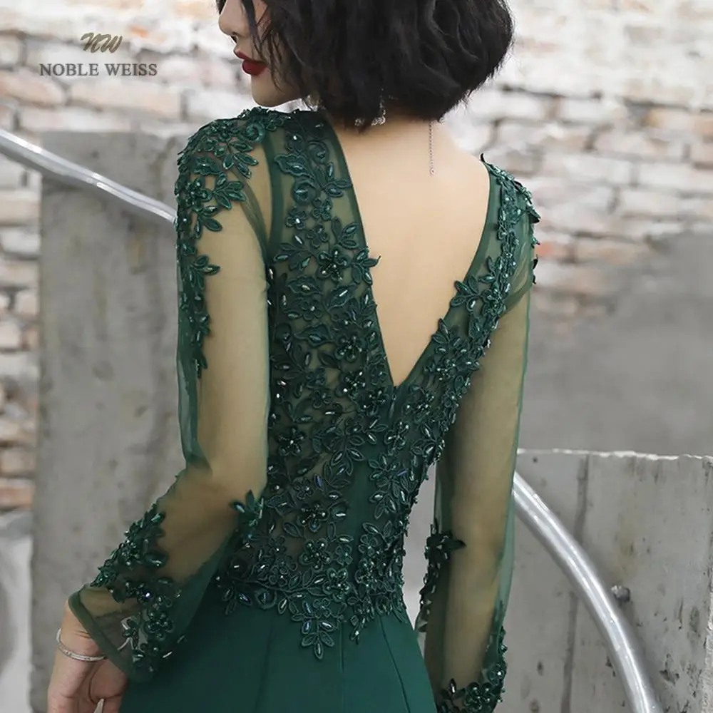 Prom dresses sexy v-neck mermaid floor-length satin appliques beading prom dress cheap gown robe de soiree party dress women prom dresses