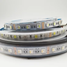 

5M 300leds DC 12V 24V RGBWW/W 4 Color In 1 Led Chip 60Leds/m Waterproof IP67 5050 SMD Flexible LED Strip Light