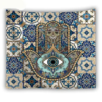 

hamsa hand tapestry wall hanging deco boheme carpet wall evil eye wall blanket new arrival wall cloth