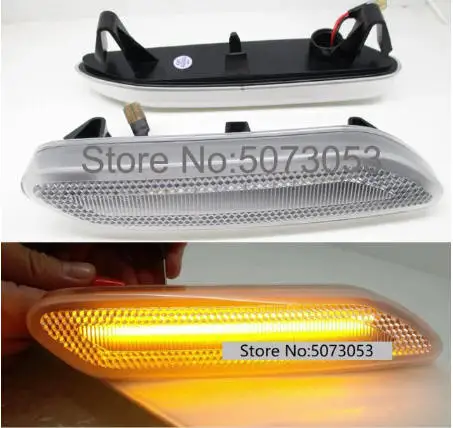 1 пара, светодиодный динамический боковой маркер, сигнальный светильник, лампа для 2011- Mini Cooper R60 R61 Countryman - Испускаемый цвет: WHITE Not Dynamic