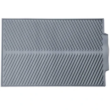 

Practical Boutique Cutlery Drying Pad-Silicone Drain Pad Insulation Pad Kitchen Insulation Storage 17 inch X 13inch (Gray Mat)