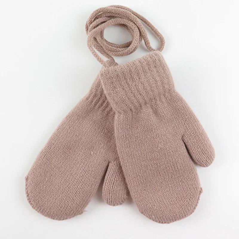 DENNYLITER Girl Gloves 7 color Fashion Winter Gloves Outdoor Full Finger Solid Double Thick Guantes Student Mittens